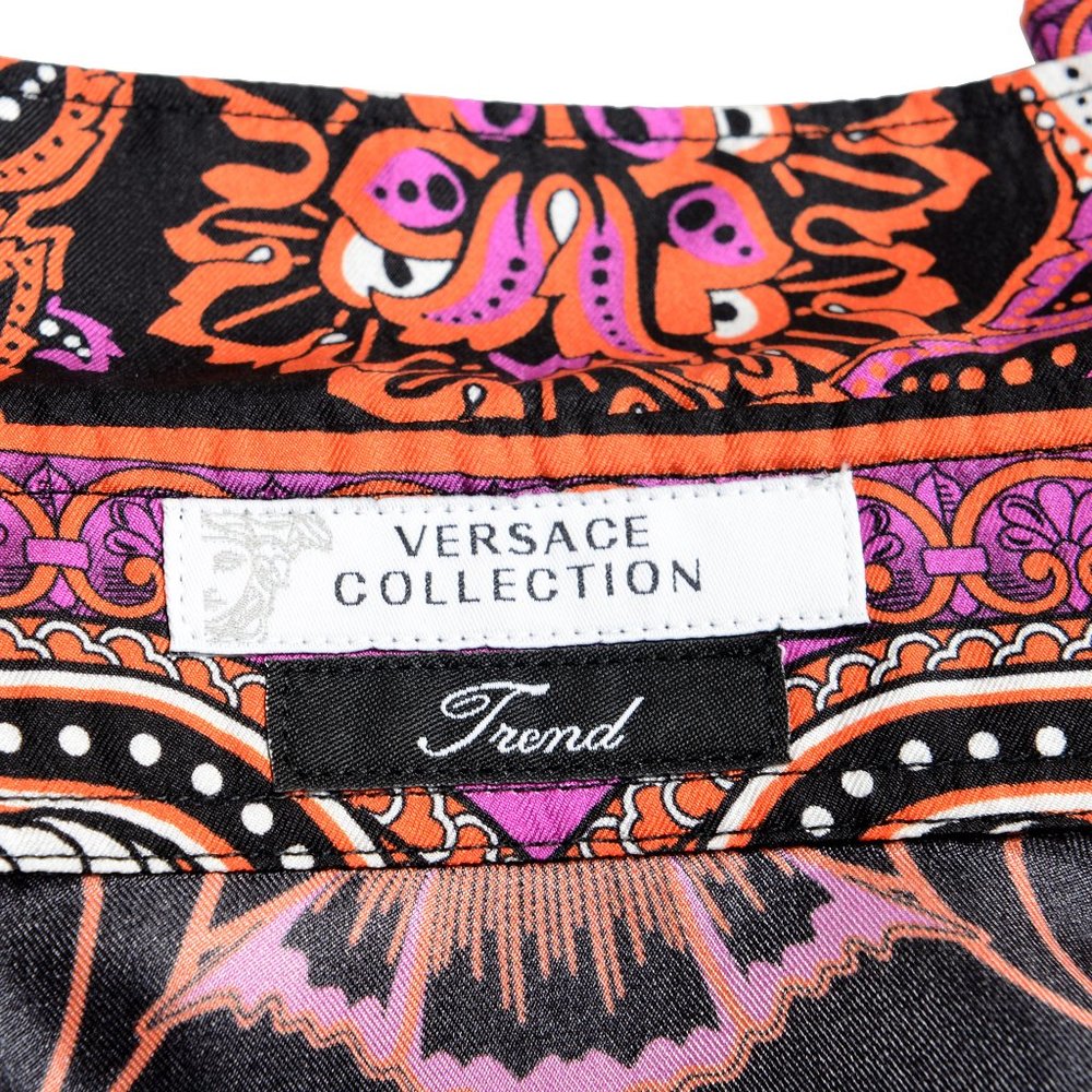 Versace Collection "Trend" Silk Graphic DressShirt - Picture 8 of 8